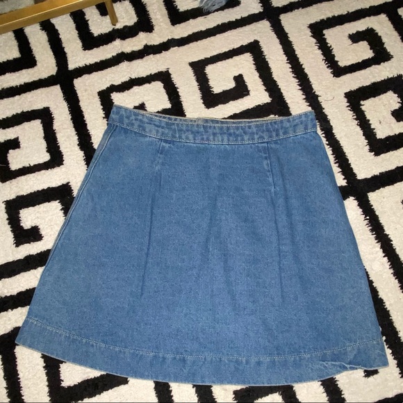 American Apparel Denim Button Down Mini Skirt - Picture 6 of 6